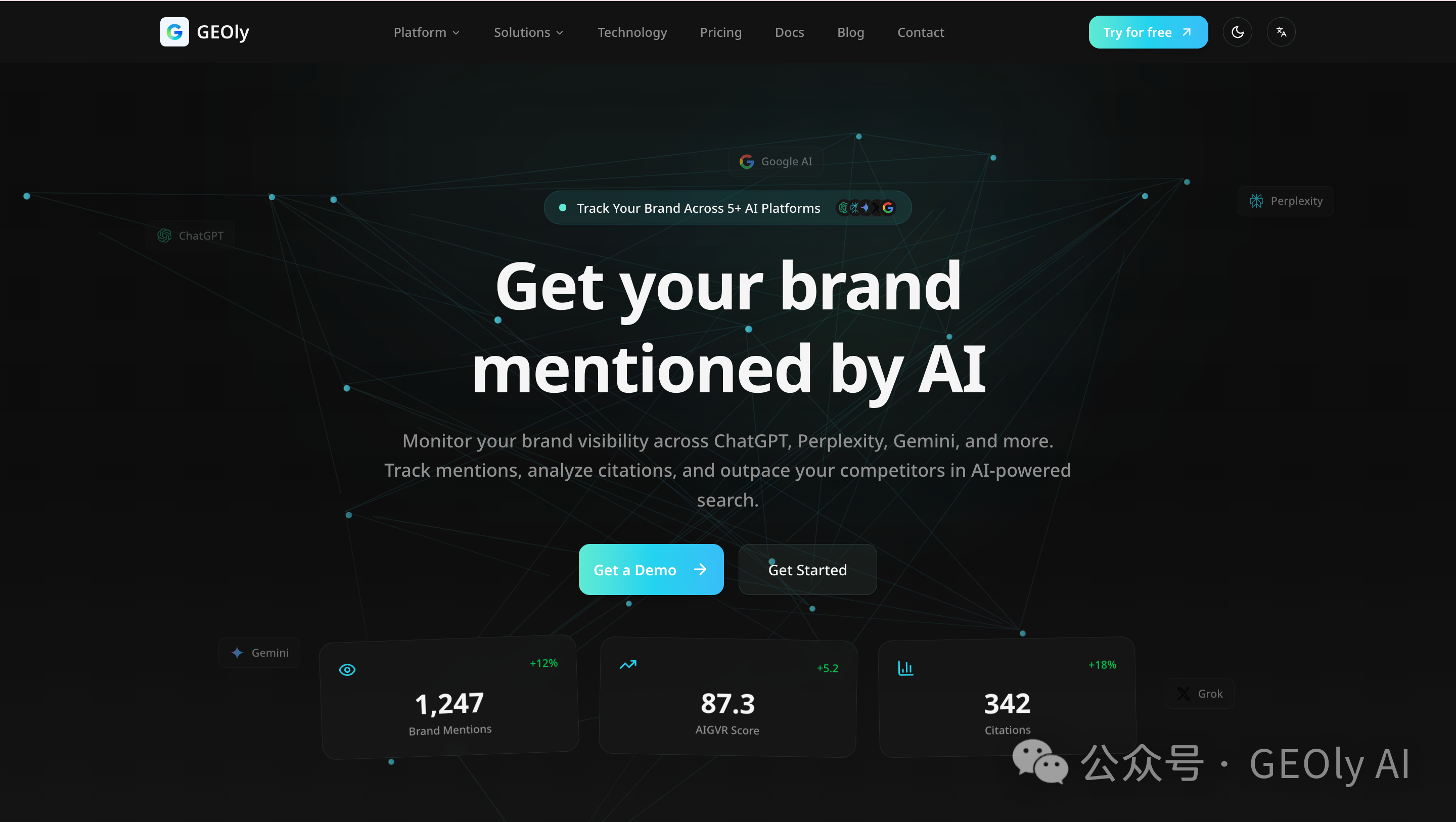 GEOly AI 团队与 AI 搜索时代背景图
