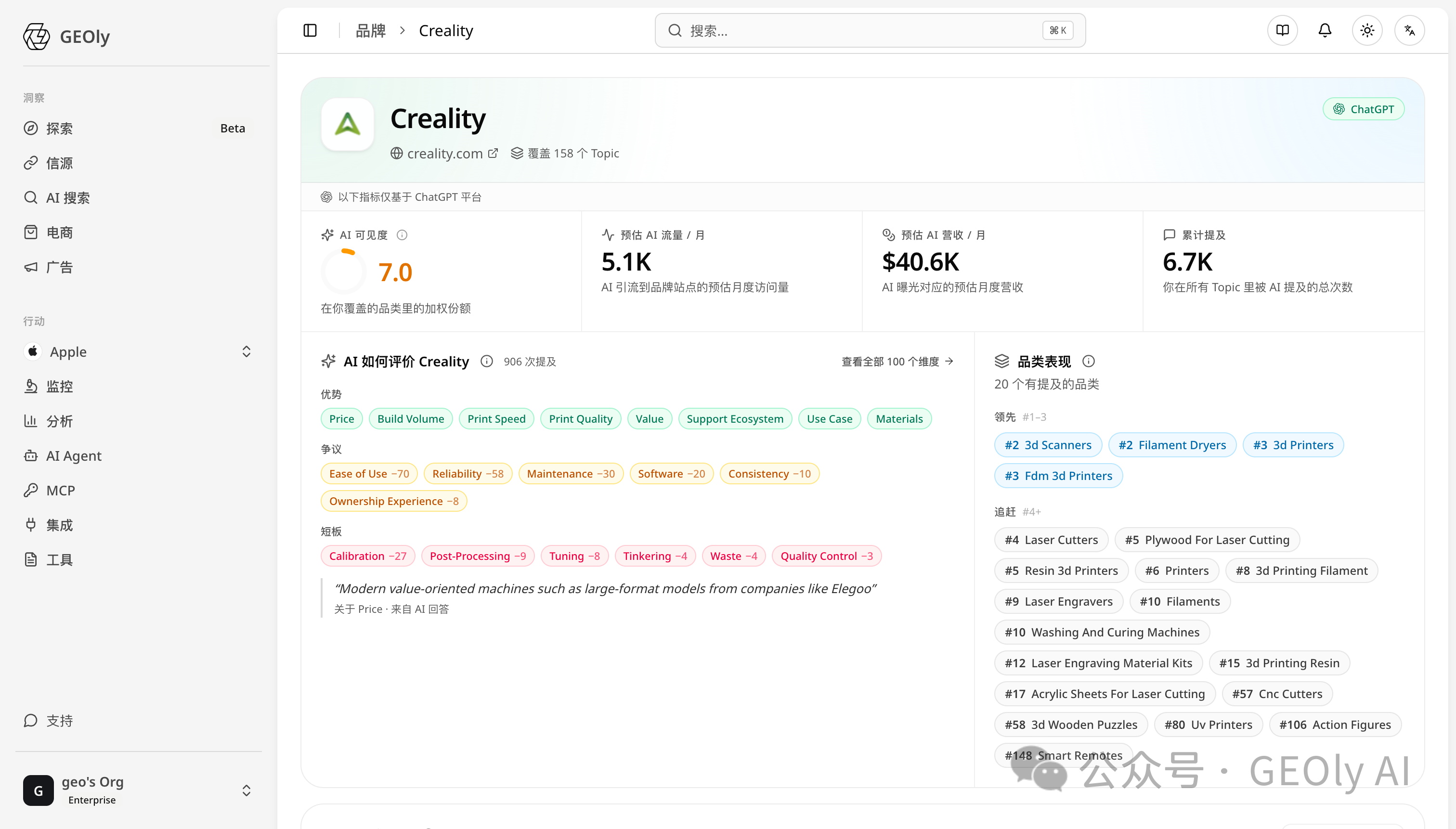 Creality 感知结构可视化截图