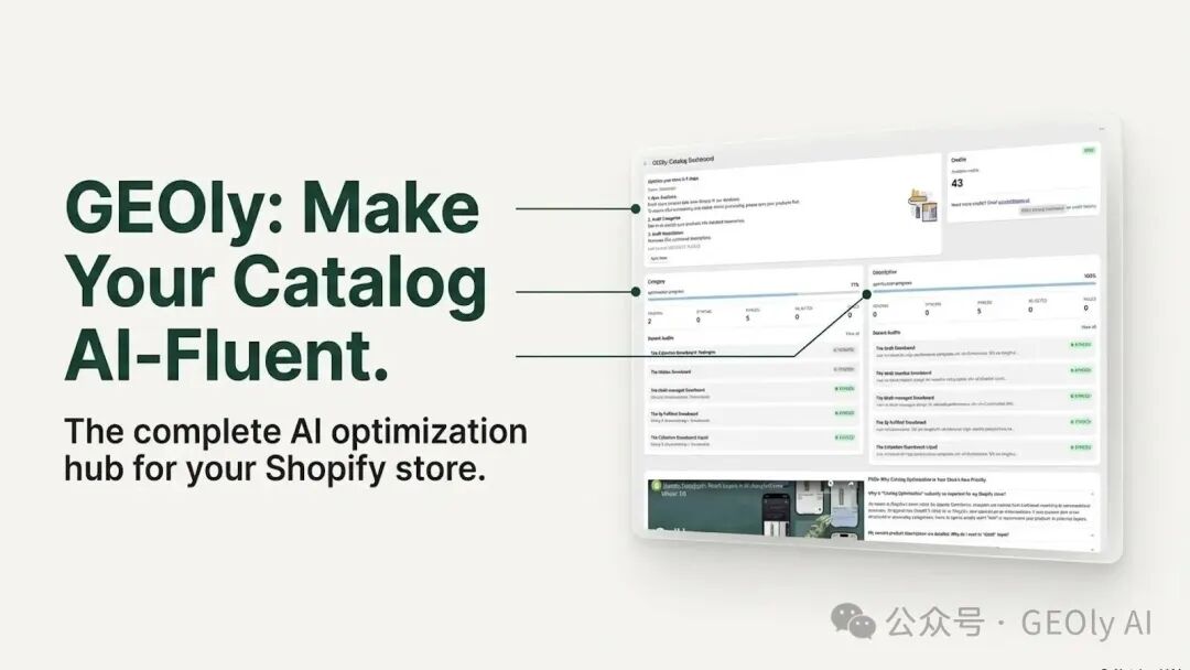 GEOly Catalog Optimization 操作截图