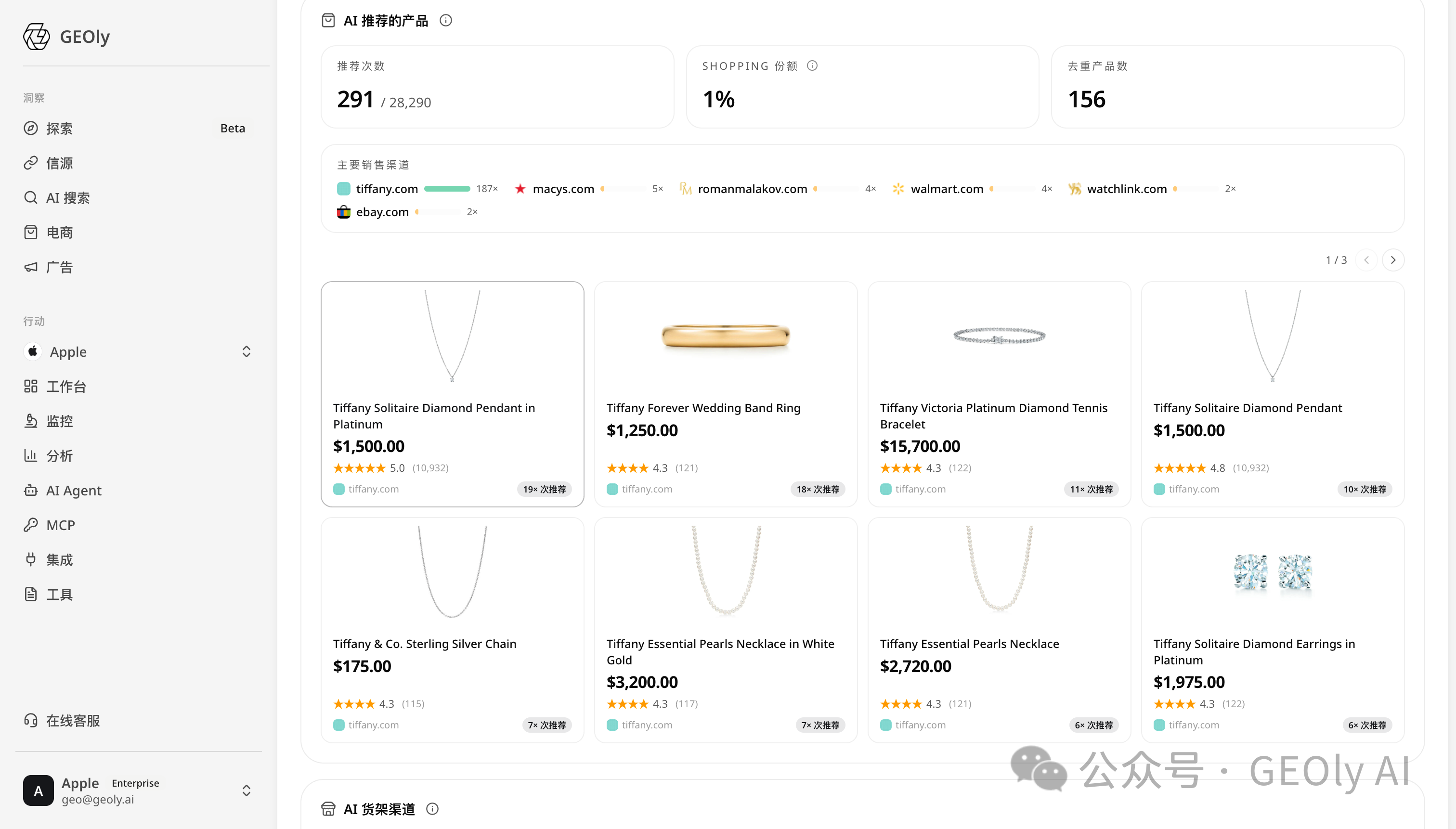 ChatGPT vs Google AI Mode 商品卡数据来源对比图 2