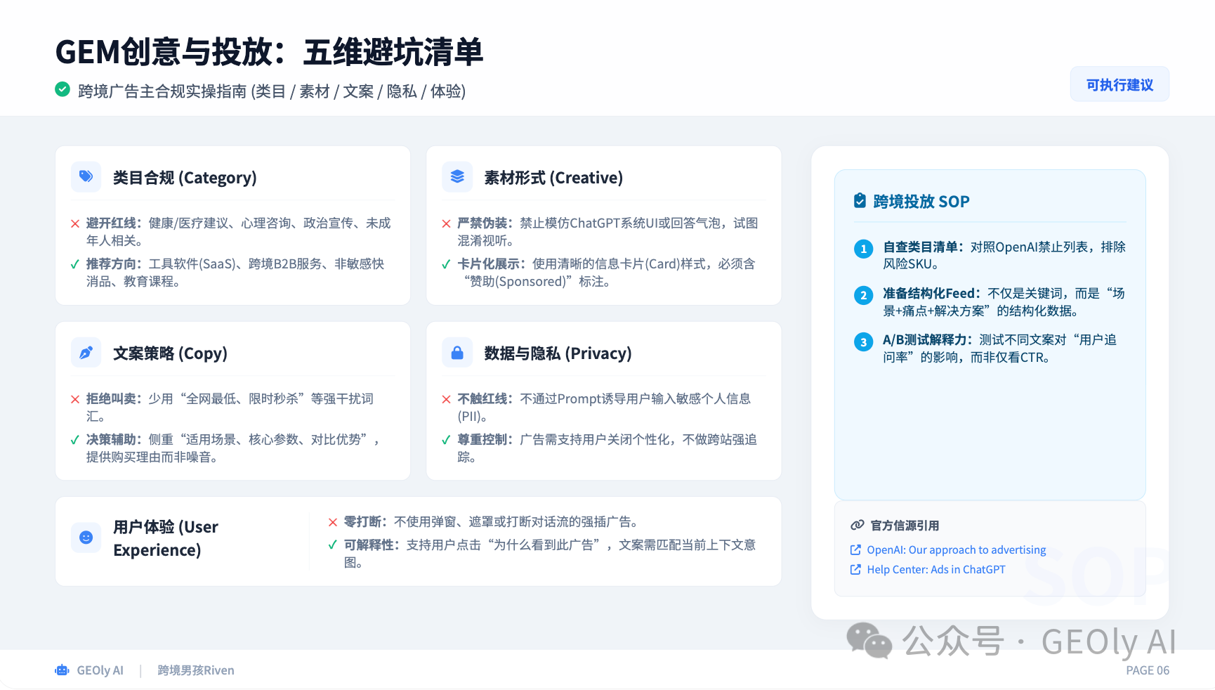 GEO 到 GEM 的 7 天起步清单图