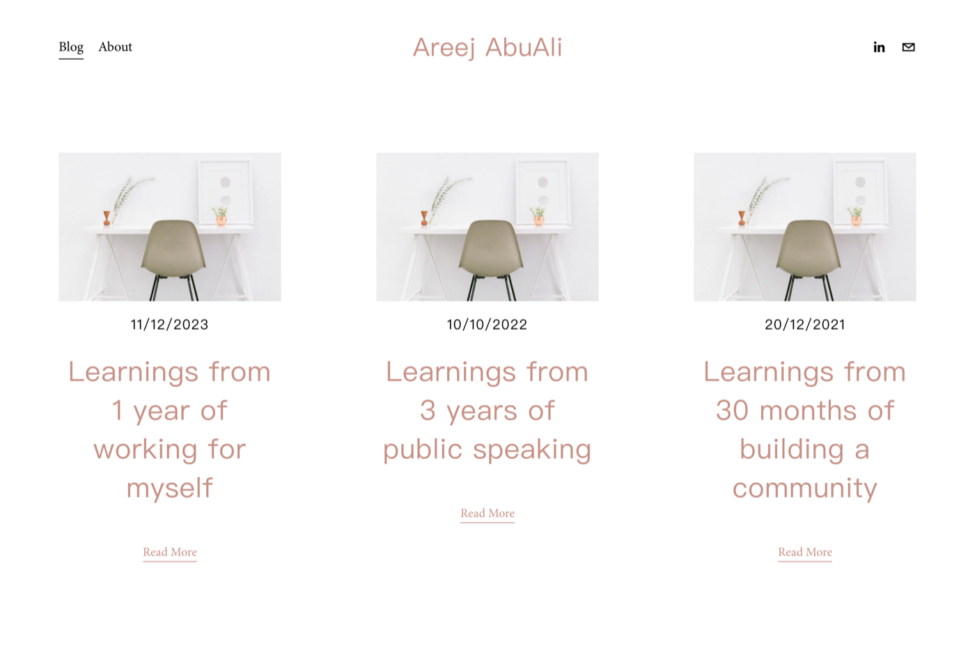 Areej AbuAli 的官网 areejabuali.com 截图——Women in Tech SEO 与 Crawlina 创始人 · 技术 SEO——来源:areejabuali.com