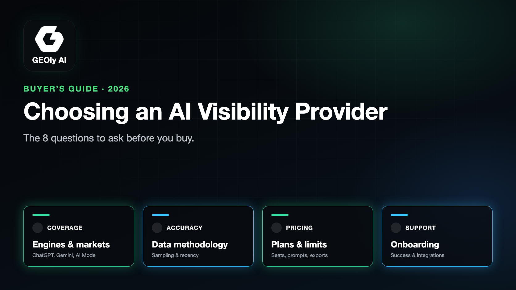 How to Choose an AI Visibility Provider: A Buyer’s Guide (2026) How to Choose an AI Visibility Provider: A Buyer’s Guide (2026)