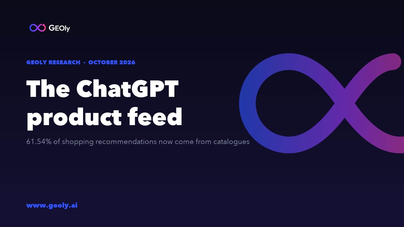 The ChatGPT product feed — GEOly Research, October 2026 The ChatGPT product feed — GEOly Research, October 2026
