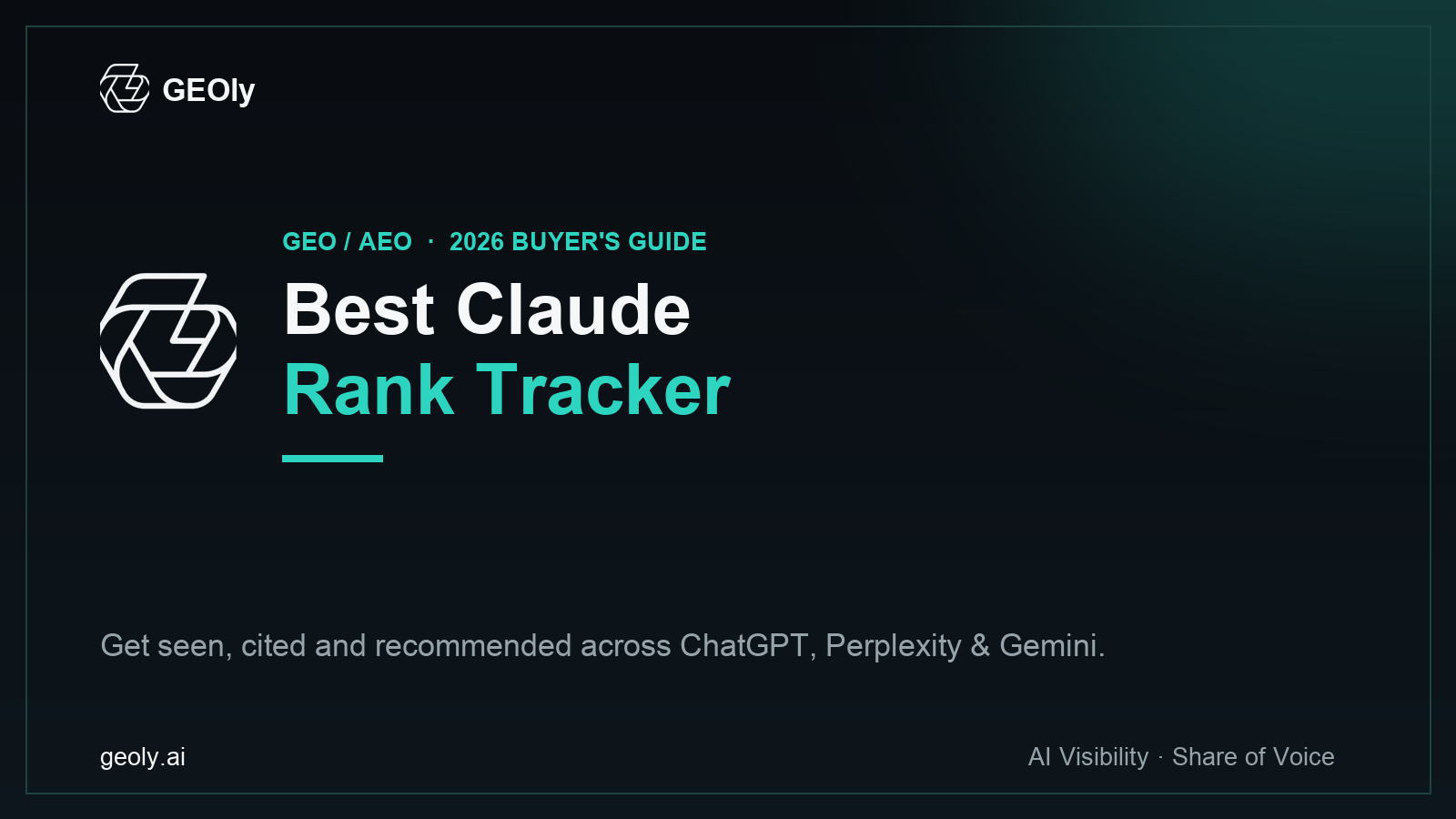 Best Claude Rank Tracker in 2026: Top 7 Tools — GEOly AI GEO/AEO buyer's guide cover