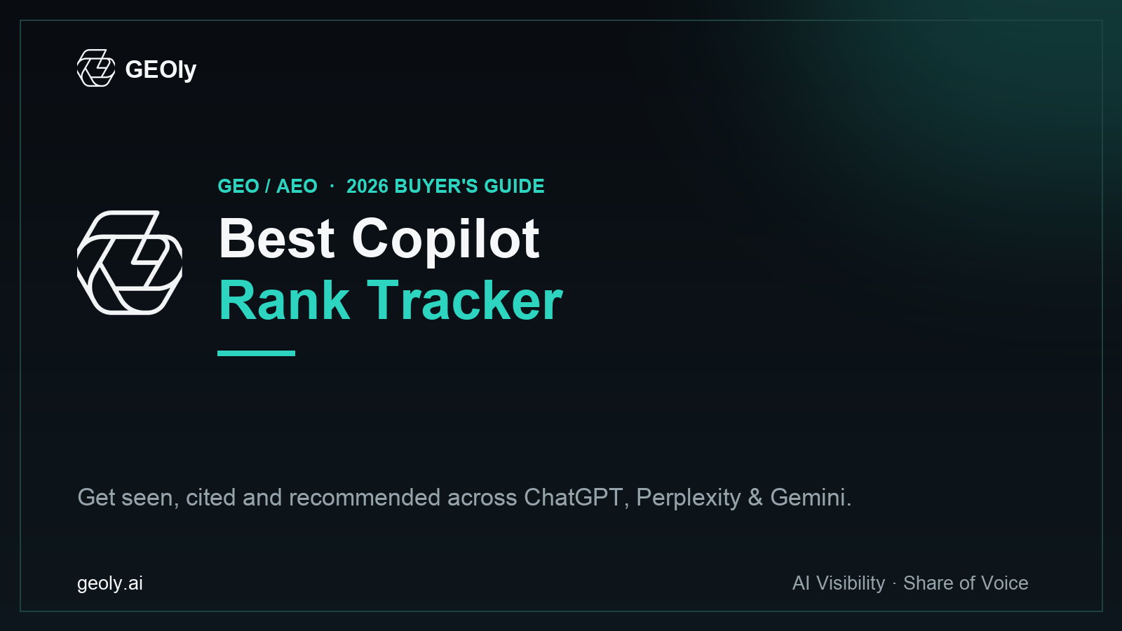 Best Microsoft Copilot Rank Tracker in 2026: Top 7 Tools — GEOly AI GEO/AEO buyer's guide cover