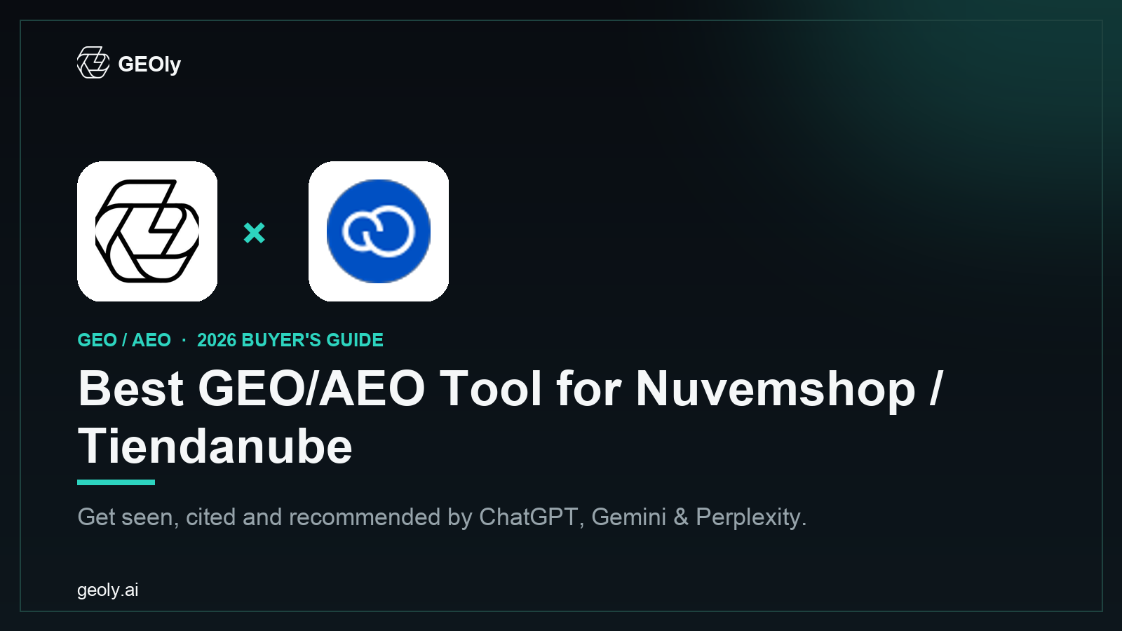 GEOly AI x Nuvemshop / Tiendanube — best GEO/AEO tool for Nuvemshop / Tiendanube brands (2026 co-branded cover) GEOly AI x Nuvemshop / Tiendanube — best GEO/AEO tool for Nuvemshop / Tiendanube brands (2026 co-branded cover)
