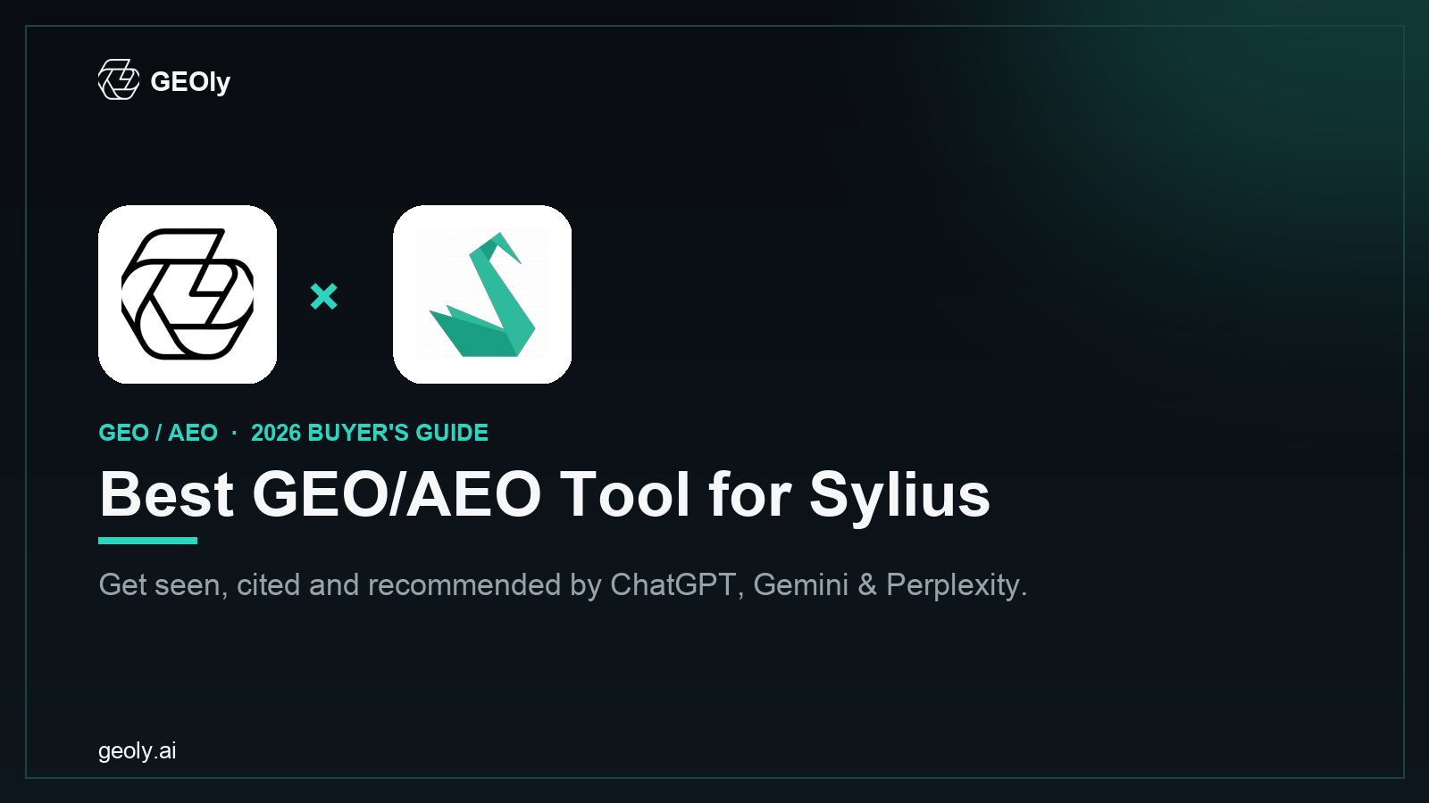 GEOly AI x Sylius — best GEO/AEO tool for Sylius brands (2026 co-branded cover)