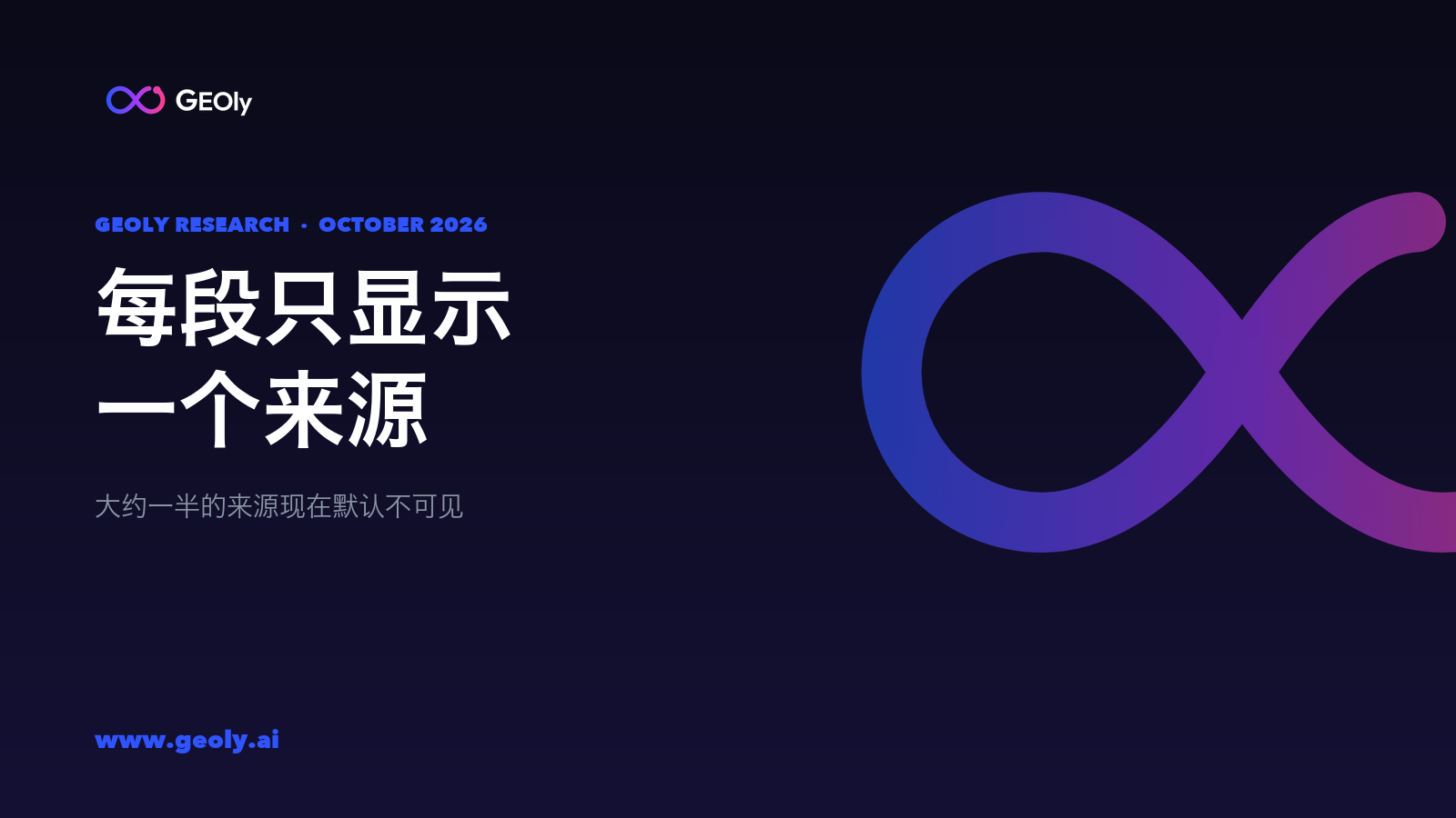 每段只显示一个来源 —— GEOly 研究,2026 年 10 月 每段只显示一个来源 —— GEOly 研究,2026 年 10 月