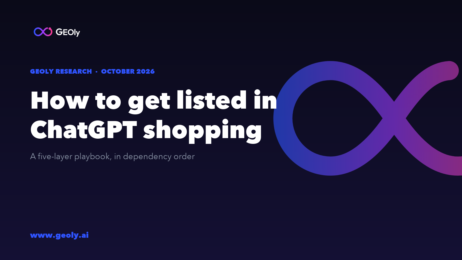 How to get listed in ChatGPT shopping — GEOly Research, October 2026
