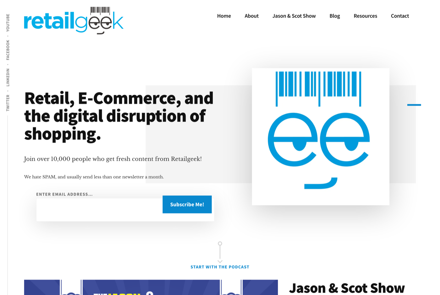 Jason Goldberg 的官网 retailgeek.com 截图——Publicis 商务首席战略官 · 「Retailgeek」——来源：retailgeek.com