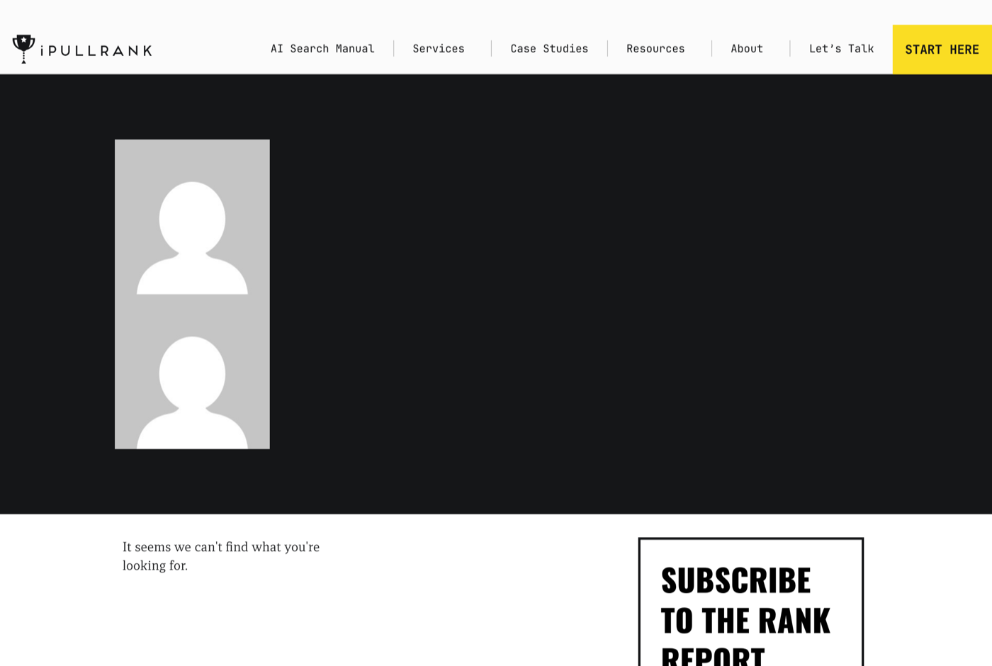 Michael King 的官网 ipullrank.com 截图——iPullRank 创始人 · 相关性工程布道者——来源:ipullrank.com